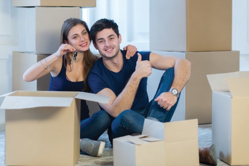 Commercial moving team planning an office relocation in Southborough