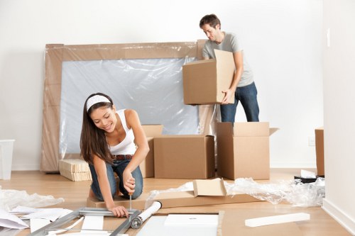 Removal van ready for a local move in Southborough