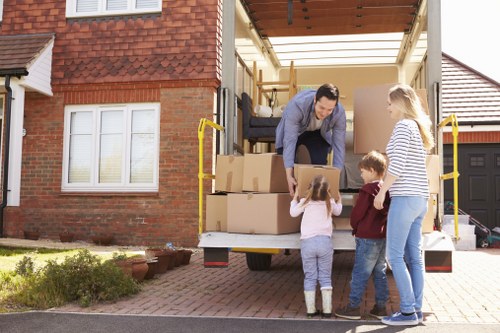A moving van prepared for removals in Southborough