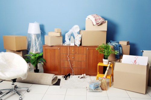 Removal company team handling a Southborough house move