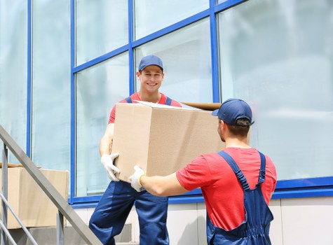 Household furniture being prepared for a Southborough move