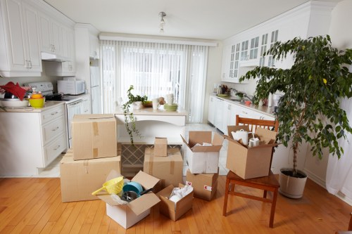 Organised packing of fragile items and furniture for relocation