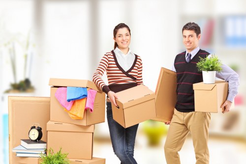 Packing and loading items into a moving van
