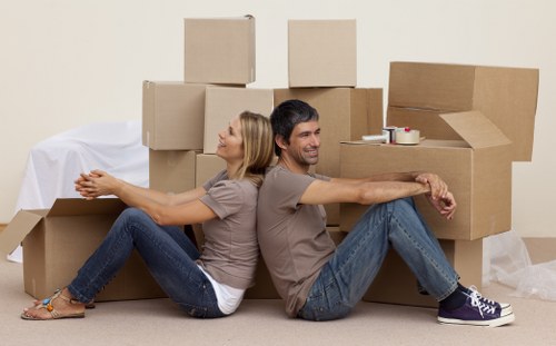 Careful loading of household items for a Southborough move