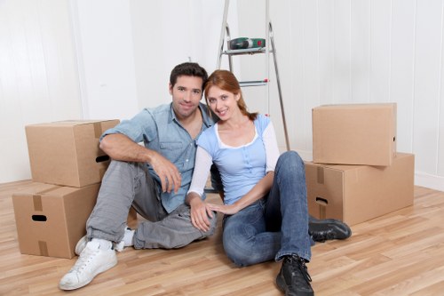 Local removals van parked for a flat or house move in Southborough