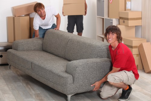 Donated furniture and goods prepared for charity reuse in Southborough