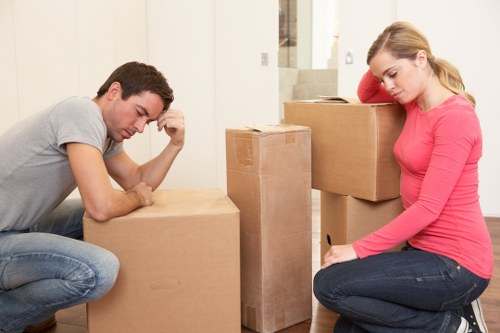 Furniture and boxes loaded into a moving truck in Southborough